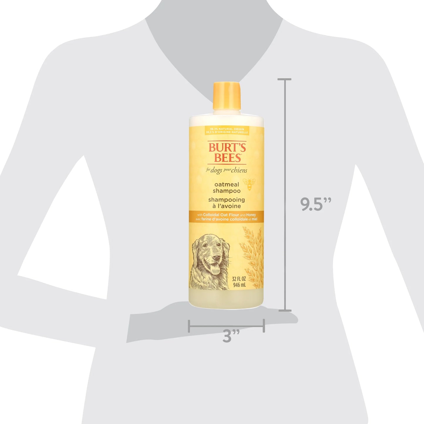 Natural Oatmeal Shampoo with Colloidal Oat Flour & Honey, Sulfate & Paraben Free, 32 Oz