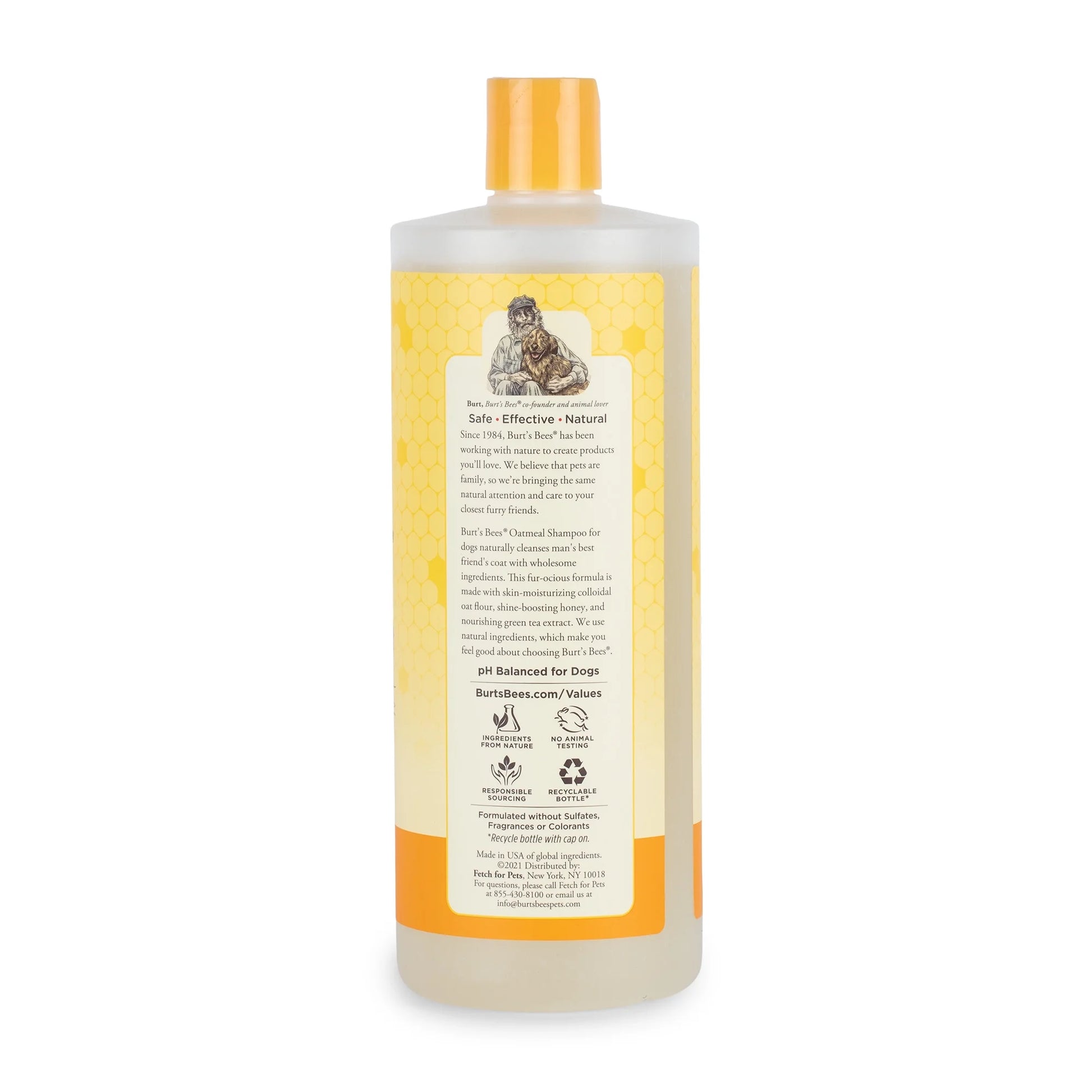 Natural Oatmeal Shampoo with Colloidal Oat Flour & Honey, Sulfate & Paraben Free, 32 Oz