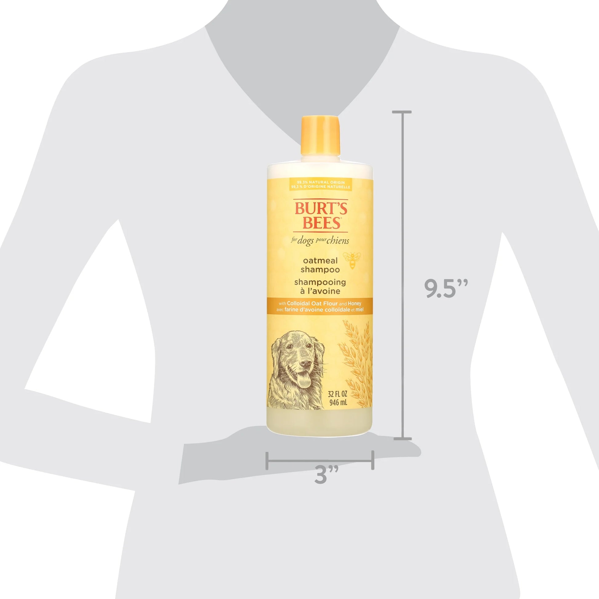 Natural Oatmeal Shampoo with Colloidal Oat Flour & Honey, Sulfate & Paraben Free, 32 Oz