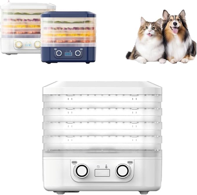 Food Dryer Machine for Home, 2025 New Digital Dryer,Food Dehydrator and Dried Machines with 5 Trays, Digital Adjustable Timer (White)