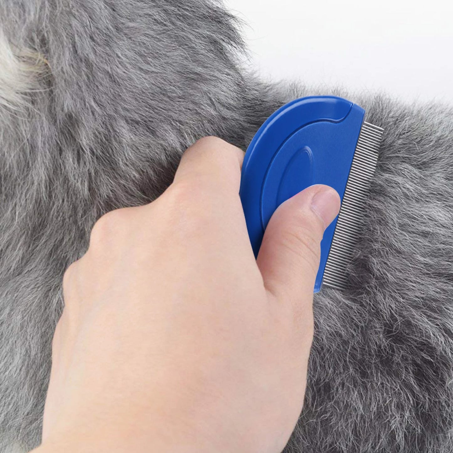 Prime Pets Flea Comb for Cat Dog, Stainless Steel Pet Hair Removal Comb