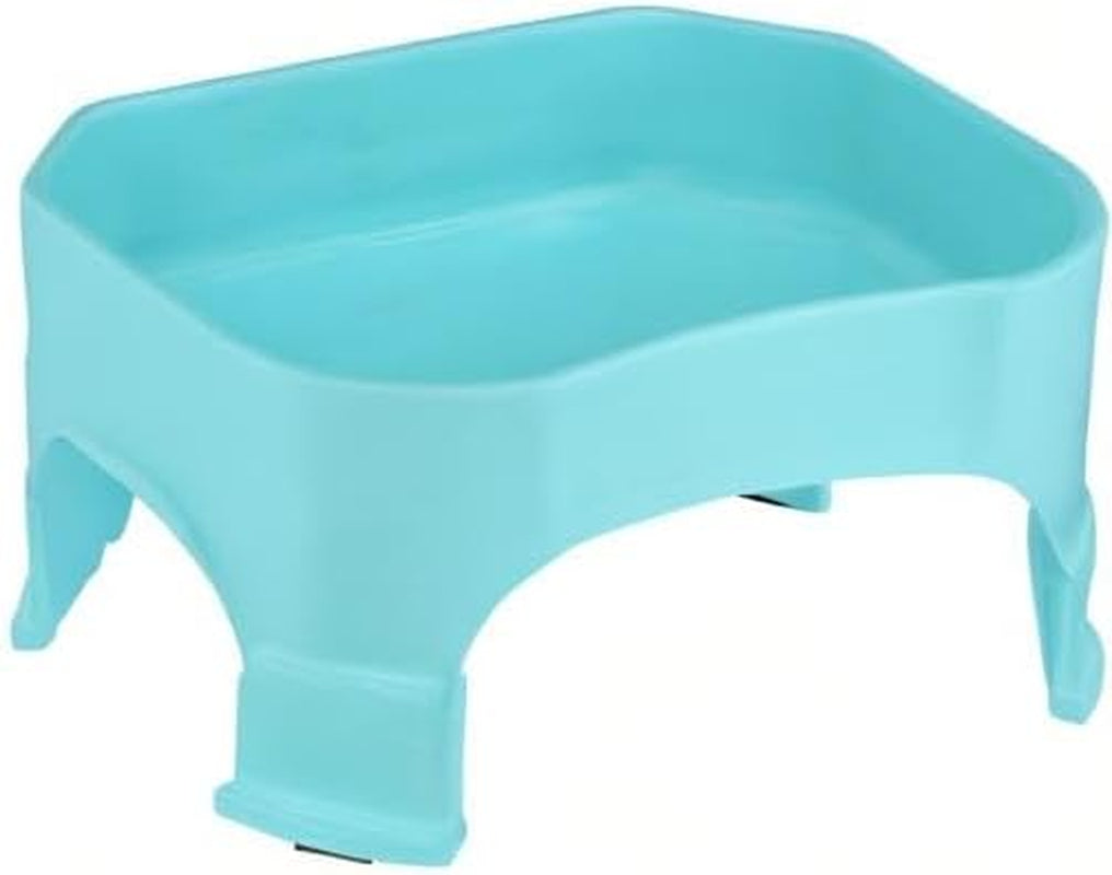 Extra Large Water Bowl for Dogs, Raised Outdoor Dog Water Bowl (2.25 Gallon XL Capacity), Big Trough Style Food Dish for Indoors or Outside, No Spill Large Dog Bowls, Aquamarine