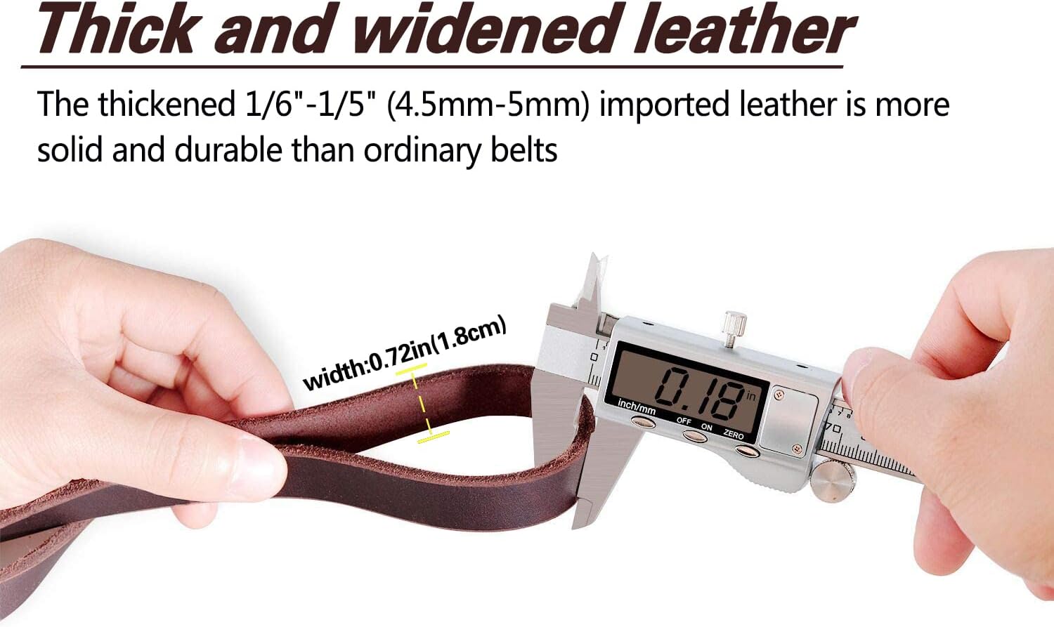 Leather Dog Leash 6Ft X 3/4 Inch, Heavy Duty Genuine Leather Braided Dog Training Leash, Soft and Strong Pet Lead for Large, Medium, Small Dogs