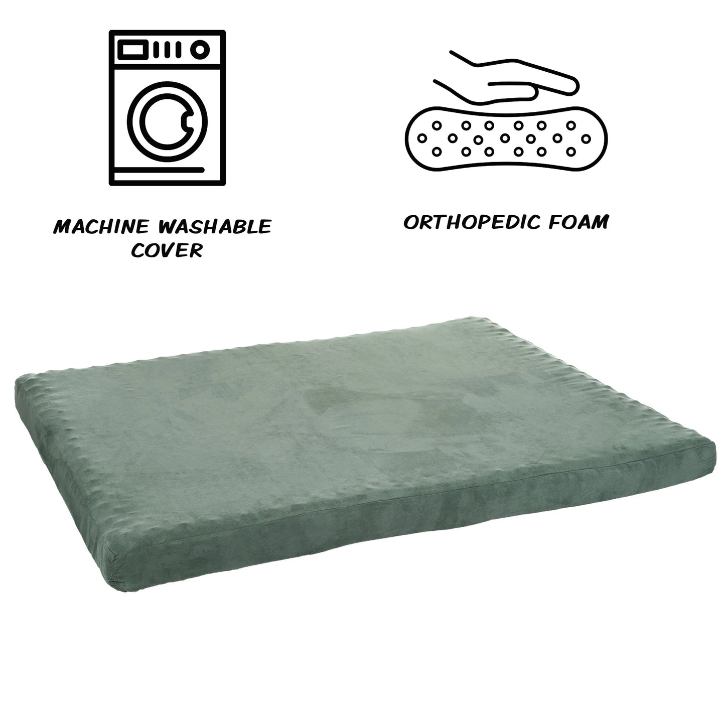 PETMAKER 25.5X19-Inch Orthopedic Dog Bed with Removable Cover (Green)