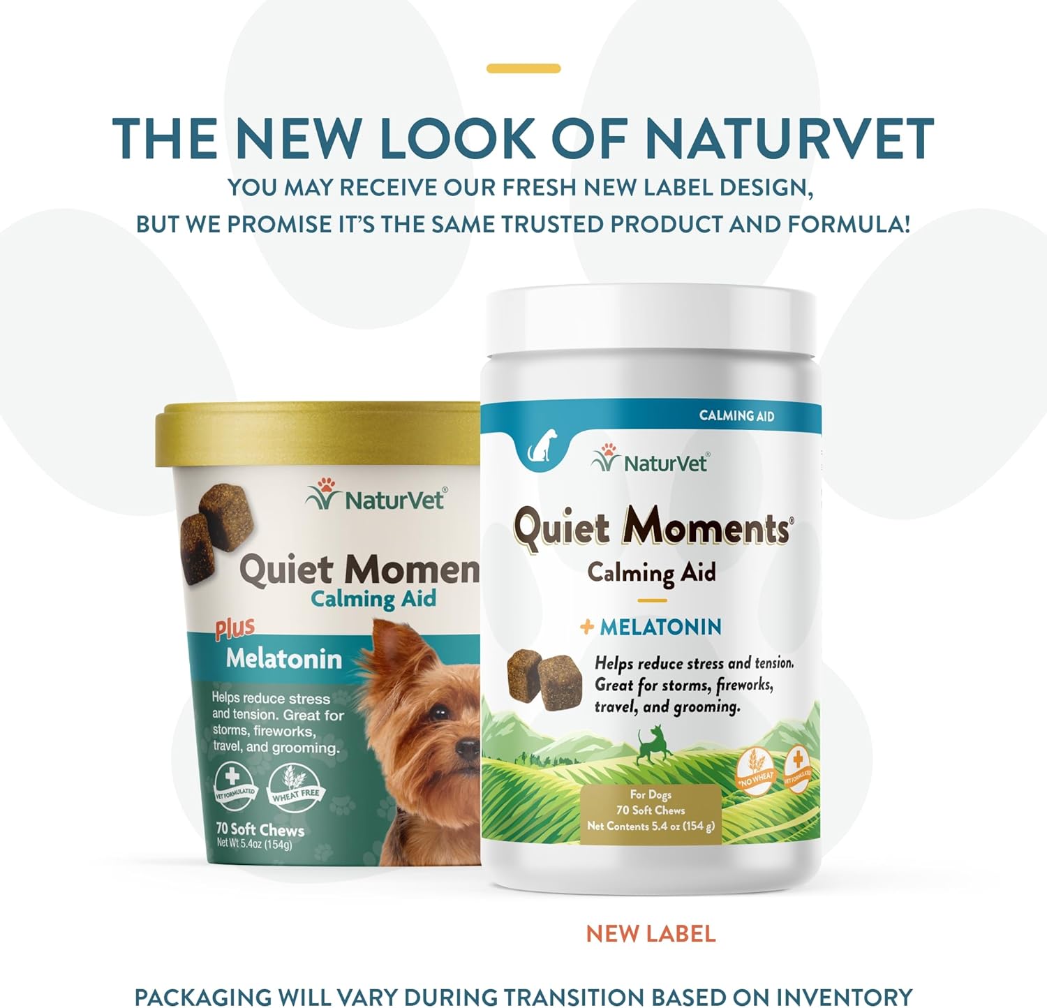 Quiet Moments Calming Dog Supplement, Dog Soft Chews with Melatonin to Help Reduce Stress from Storms, the Vet, Fireworks, and Travel, Bacon and Chicken Flavored Pet Supplement, 70 Count Jar
