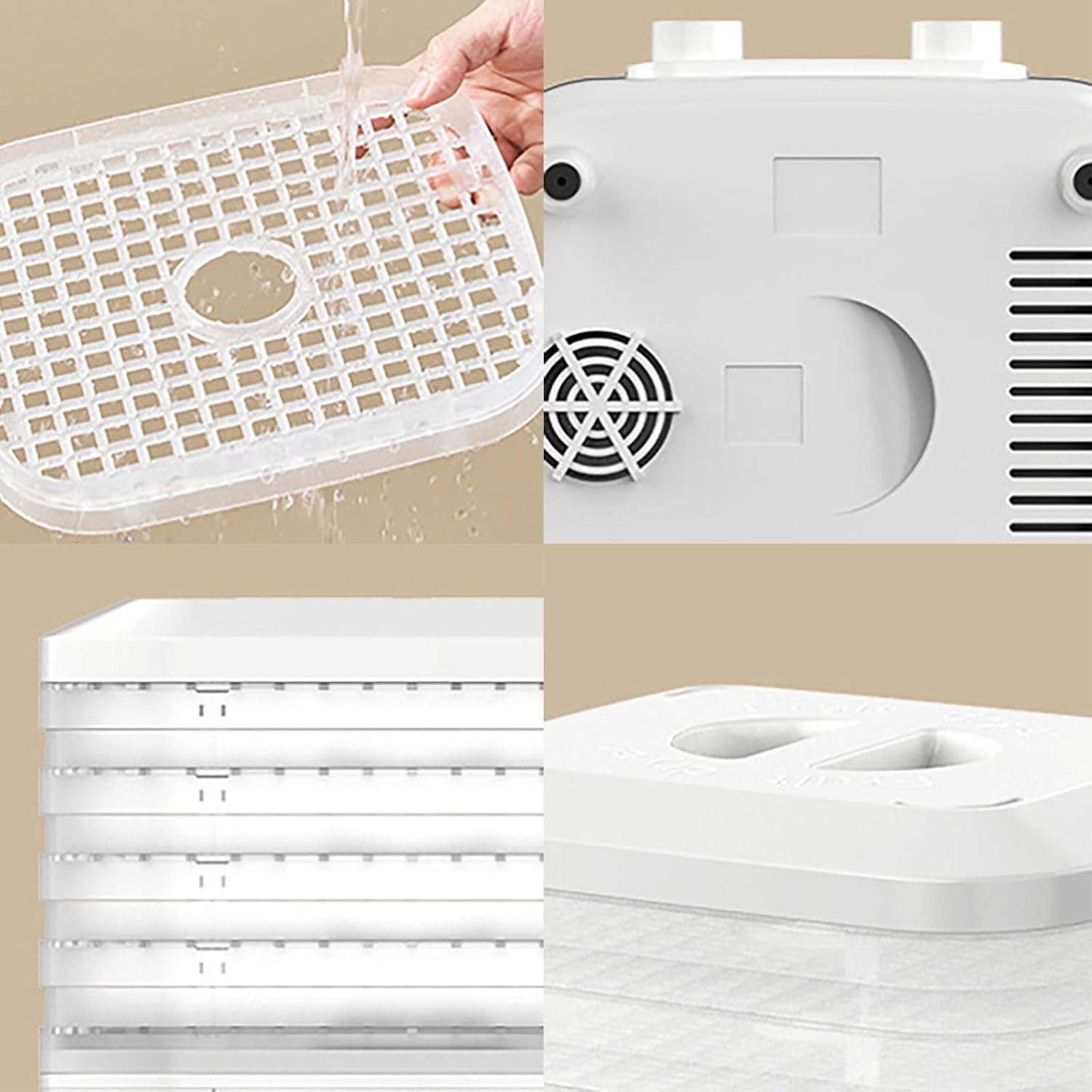 Food Dryer Machine for Home, 2025 New Digital Dryer,Food Dehydrator and Dried Machines with 5 Trays, Digital Adjustable Timer (White)