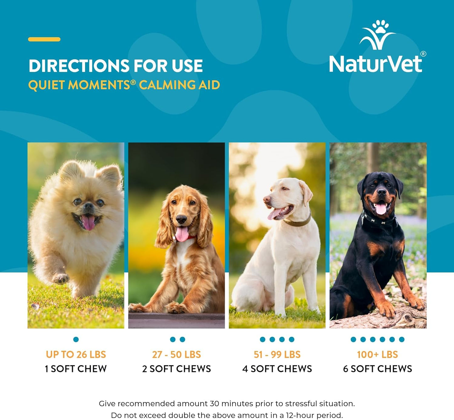 Quiet Moments Calming Dog Supplement, Dog Soft Chews with Melatonin to Help Reduce Stress from Storms, the Vet, Fireworks, and Travel, Bacon and Chicken Flavored Pet Supplement, 70 Count Jar