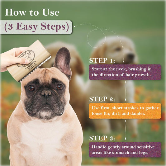 Dog Brush for Shedding & Dog Grooming Supplies | Pet Hair Removal Tool | Great for All Fur Types | for Short, Medium, & Long Hair Pets | Reduces Shedding by 95% | Made in USA | 1 Pack | 5 Inch