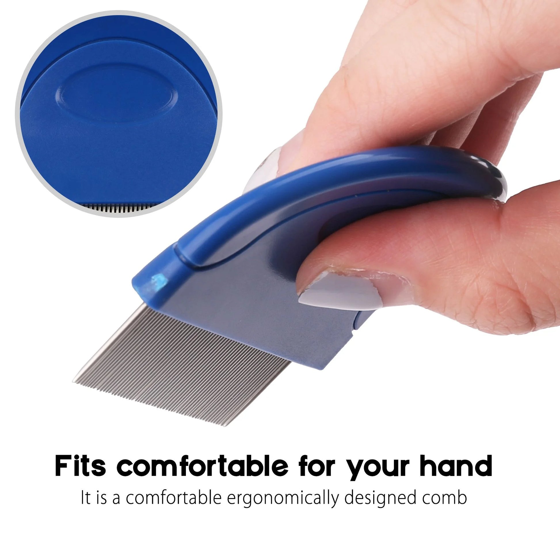 Prime Pets Flea Comb for Cat Dog, Stainless Steel Pet Hair Removal Comb