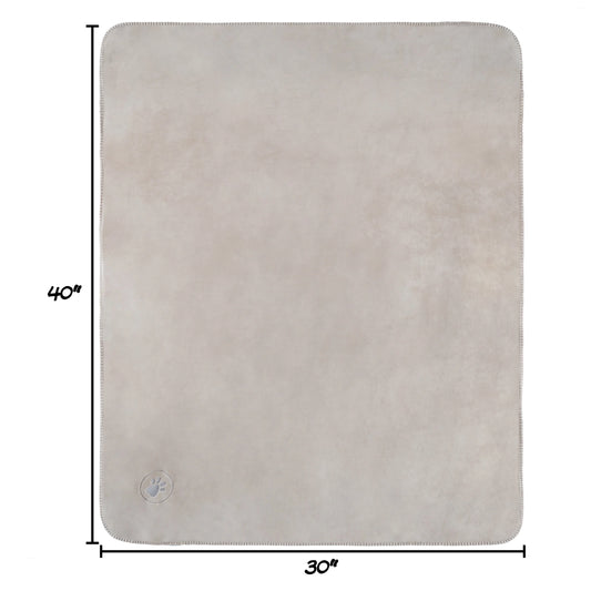 30X40-Inch Reversible Sherpa Fleece Waterproof Dog Blanket (Tan)