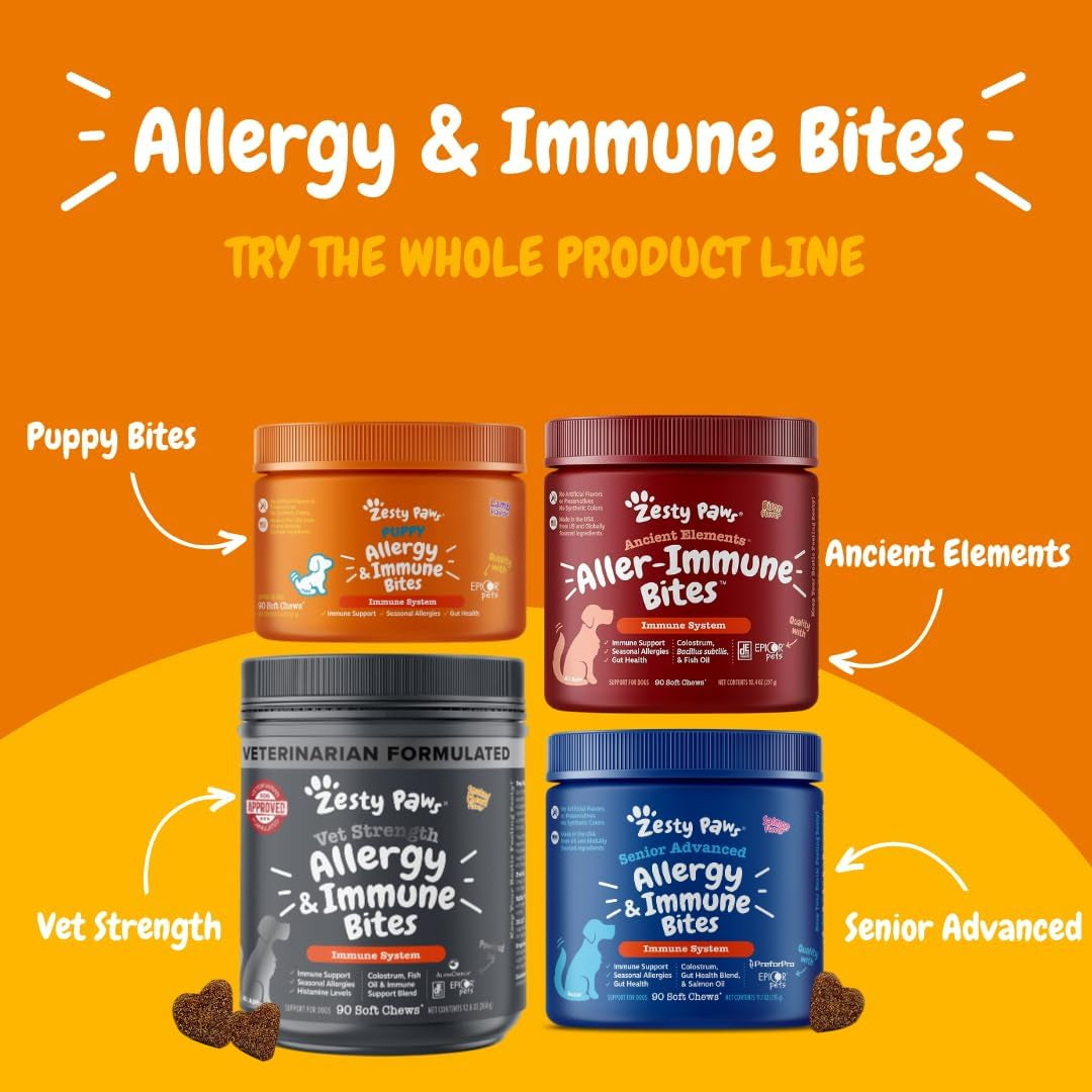 Dog Allergy Relief- Dog Itching Skin Relief- Dog Probiotics for Itchy Skin and Itchy Ears- Dog Allergy Paw Relief- Dog Allergy Chews- Dog Itch Relief - Dog Skin Allergy Relief - Lamb - 90Ct